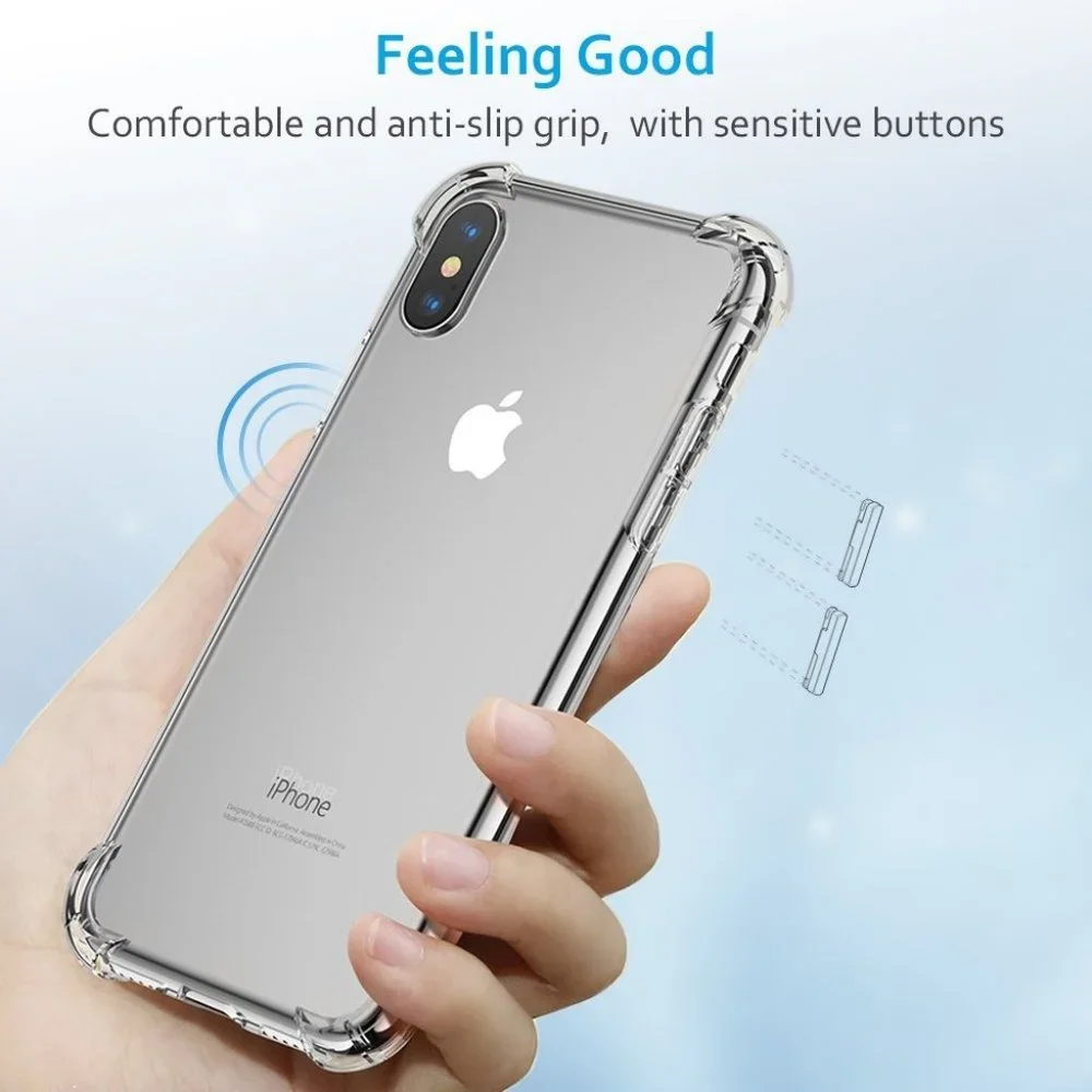 NEW iPhone Xs 1Os X 10 Case Clear Cover Slim Soft